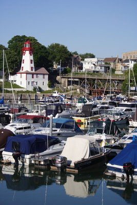 Lighthouse and yacht club, Kincardine, ON