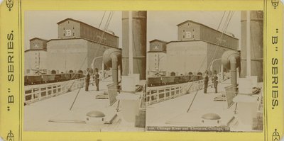 Chicago River and Elevators, Chicago Ill.