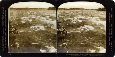 Descending the famous Long Sault Rapids on the St. Lawrence River, Canada.