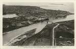 An Aeroplane View of Southamton, Ont., Showing Harbor & River