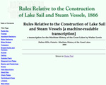 Rules Relative to the Construction of Lake Sail and Steam Vessels