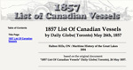 1857 List Of Canadian Vessels