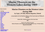 Marine Disasters on the Western Lakes during 1869