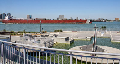 EDWIN H. GOTT; Detroit River passage #1