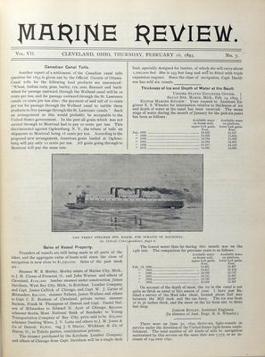 Marine Review (Cleveland, OH), 16 Feb 1893