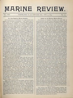 Marine Review (Cleveland, OH), 9 Nov 1893