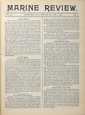 Marine Review (Cleveland, OH), 1 Feb 1894