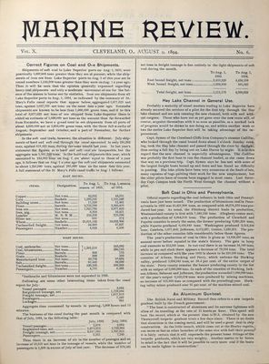 Marine Review (Cleveland, OH), 9 Aug 1894