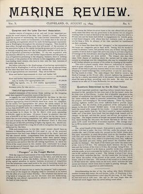 Marine Review (Cleveland, OH), 23 Aug 1894