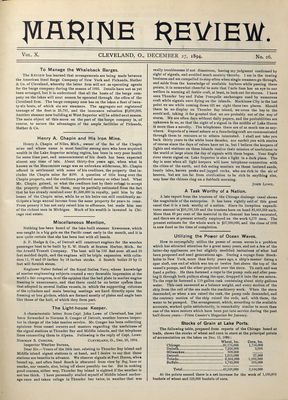 Marine Review (Cleveland, OH), 27 Dec 1894