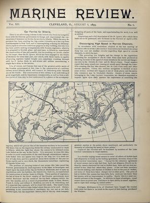 Marine Review (Cleveland, OH), 8 Aug 1895