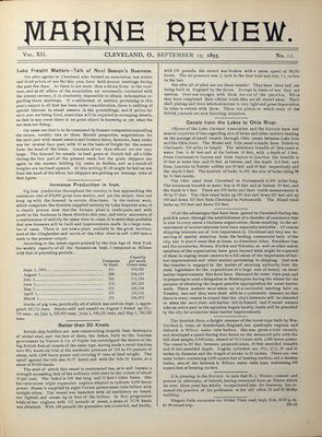 Marine Review (Cleveland, OH), 19 Sep 1895