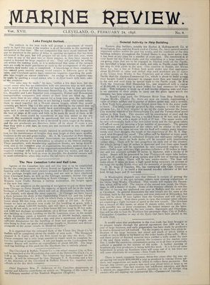 Marine Review (Cleveland, OH), 24 Feb 1898