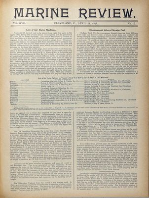 Marine Review (Cleveland, OH), 28 Apr 1898