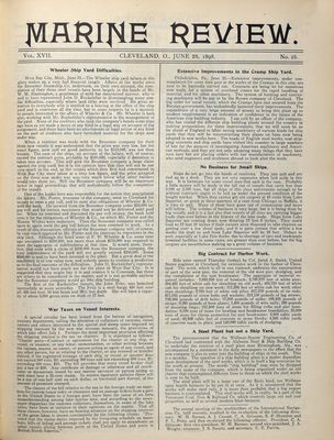 Marine Review (Cleveland, OH), 23 Jun 1898