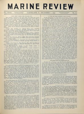 Marine Review (Cleveland, OH), 1 Dec 1898