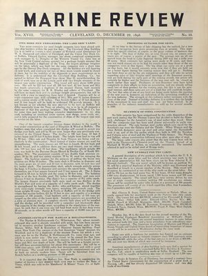 Marine Review (Cleveland, OH), 29 Dec 1898