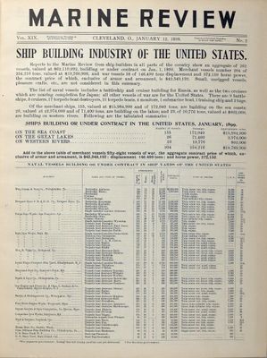 Marine Review (Cleveland, OH), 12 Jan 1899