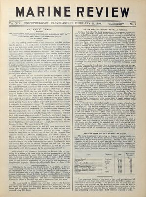 Marine Review (Cleveland, OH), 23 Feb 1899