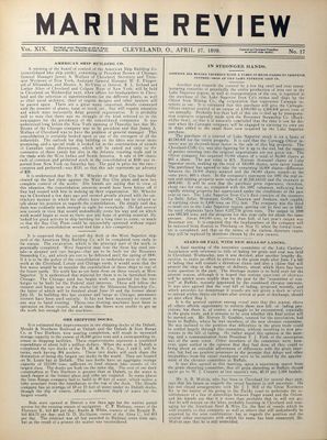 Marine Review (Cleveland, OH), 27 Apr 1899