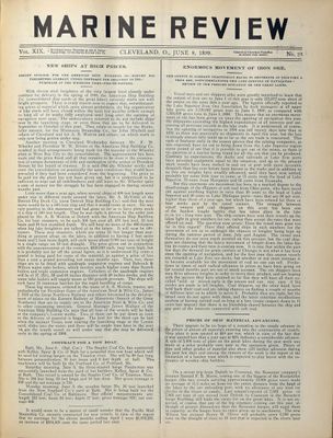 Marine Review (Cleveland, OH), 8 Jun 1899