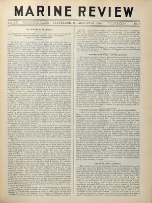 Marine Review (Cleveland, OH), 31 Aug 1899