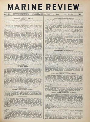 Marine Review (Cleveland, OH), 14 Sep 1899