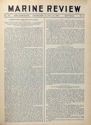 Marine Review (Cleveland, OH), 16 Nov 1899