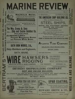 Marine Review (Cleveland, OH), 2 Aug 1900