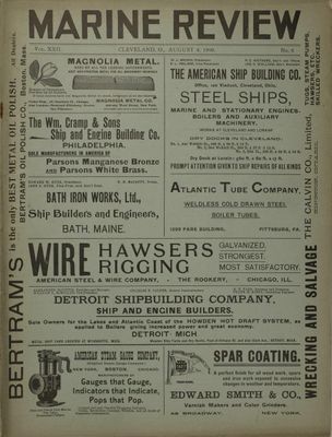 Marine Review (Cleveland, OH), 9 Aug 1900