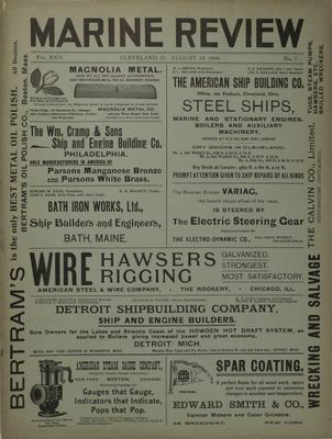 Marine Review (Cleveland, OH), 16 Aug 1900