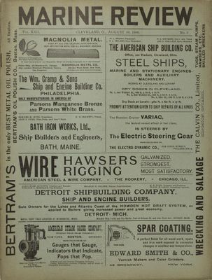 Marine Review (Cleveland, OH), 30 Aug 1900