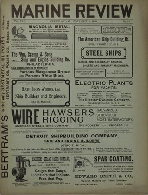 Marine Review (Cleveland, OH), 8 Nov 1900