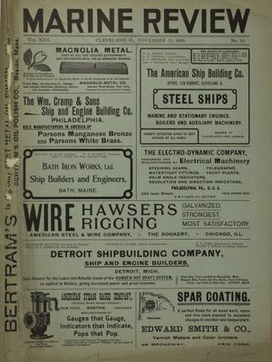 Marine Review (Cleveland, OH), 15 Nov 1900