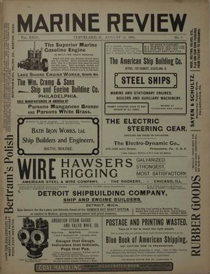 Marine Review (Cleveland, OH), 15 Aug 1901