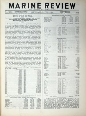 Marine Review (Cleveland, OH), 6 Feb 1902