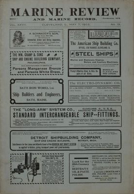 Marine Review (Cleveland, OH), 7 May 1903