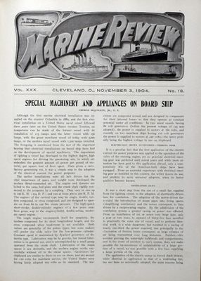 Marine Review (Cleveland, OH), 3 Nov 1904