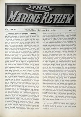 Marine Review (Cleveland, OH), 24 May 1906