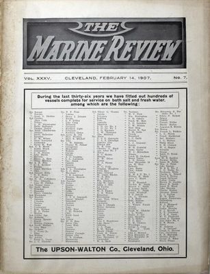 Marine Review (Cleveland, OH), 14 Feb 1907