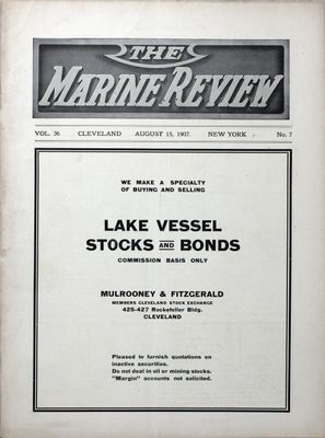 Marine Review (Cleveland, OH), 15 Aug 1907