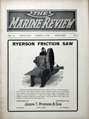 Marine Review (Cleveland, OH), 22 Aug 1907