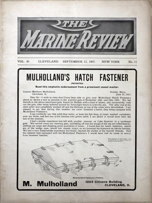 Marine Review (Cleveland, OH), 12 Sep 1907