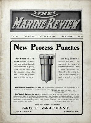 Marine Review (Cleveland, OH), 10 Oct 1907