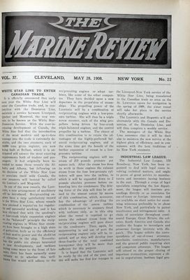 Marine Review (Cleveland, OH), 28 May 1908