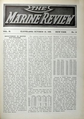 Marine Review (Cleveland, OH), 29 Oct 1908