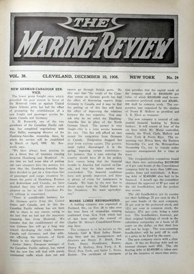 Marine Review (Cleveland, OH), 10 Dec 1908