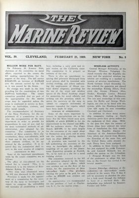 Marine Review (Cleveland, OH), 25 Feb 1909