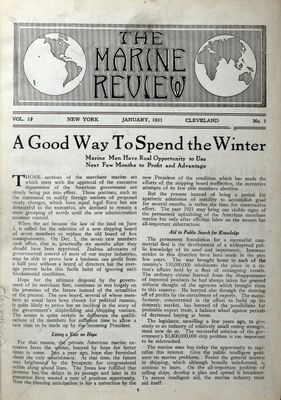 Marine Review (Cleveland, OH), January 1921