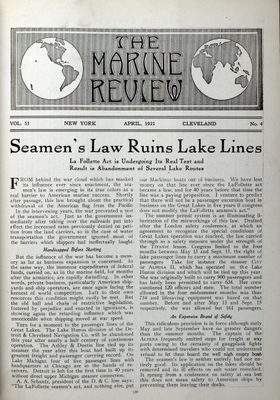 Marine Review (Cleveland, OH), April 1921